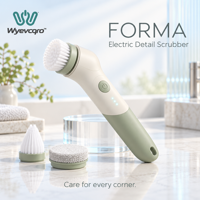 Wyevcqro™ Forma Electric Cleaning Brush — Rechargeable Handheld Detail Scrubber for Kitchen & Bathroom